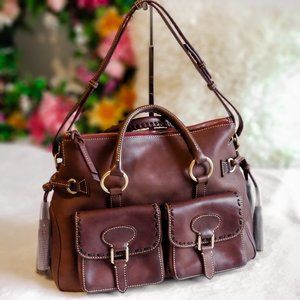dooney and bourke florentine double pocket satchel